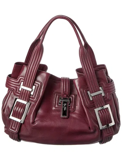 Roger Vivier Leather Hobo Bag In Brown