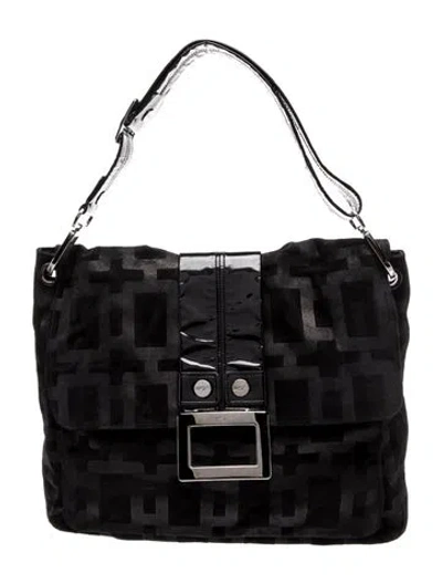 Pre-owned Roger Vivier Leather Hobo In Black