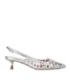 Roger Vivier I Love Vivier Multistrap Slingback Pumps In Leather In Silver