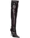 Roger Vivier Leather Knee-high Boot In Black