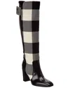 Roger Vivier Leather Knee-high Boot In Black