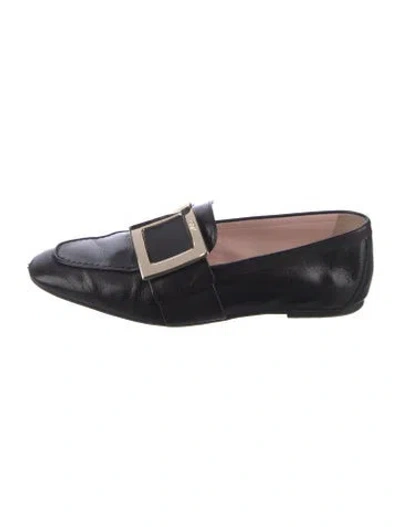 Pre-owned Roger Vivier Leather Loafers In Black