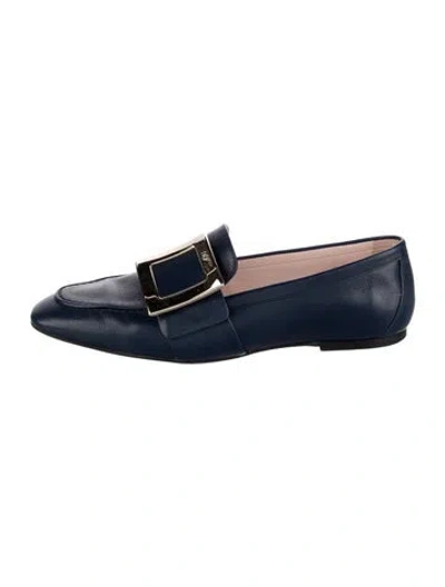 Pre-owned Roger Vivier Leather Loafers In Blue