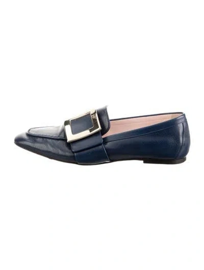Pre-owned Roger Vivier Leather Loafers In Blue