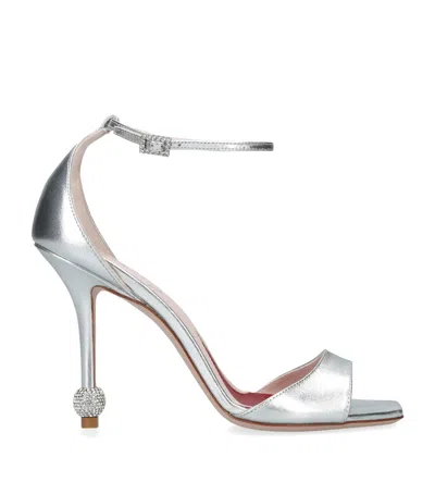 ROGER VIVIER LEATHER MARLENE SANDALS 100