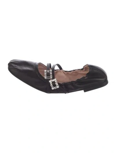 Pre-owned Roger Vivier Leather Mary Jane Flats In Blue
