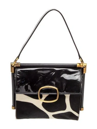 Pre-owned Roger Vivier Leather Miss Viv Small In Black