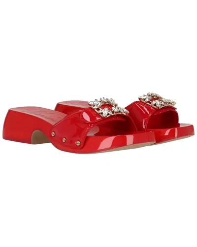 Roger Vivier Leather Mule In Red