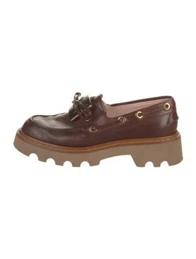 Pre-owned Roger Vivier Leather Mules In Brown