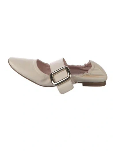 Pre-owned Roger Vivier Leather Mules In Neutral