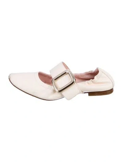 Pre-owned Roger Vivier Leather Mules In Neutral