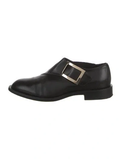 Pre-owned Roger Vivier Leather Oxfords In Black