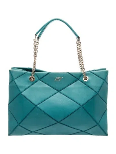 Pre-owned Roger Vivier Leather Prismick In Blue