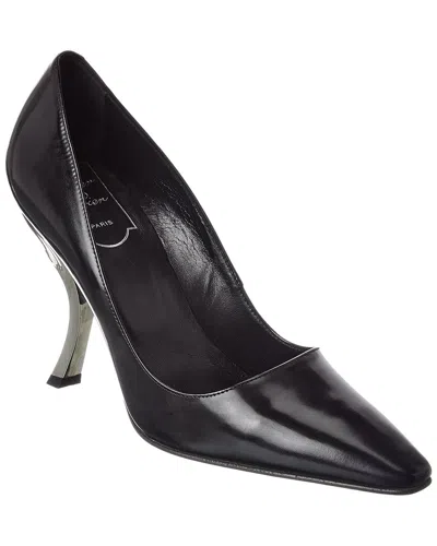 Roger Vivier Leather Pump In Black