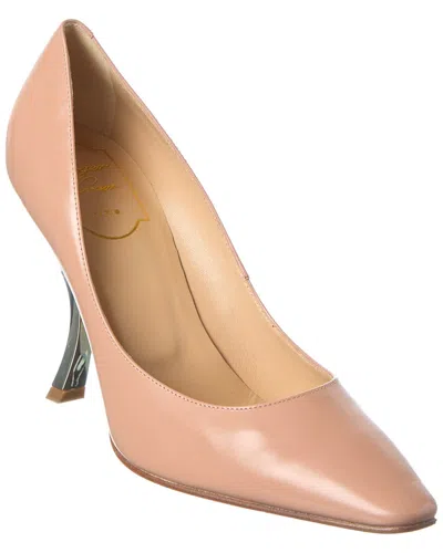Roger Vivier Leather Pump In Neutral