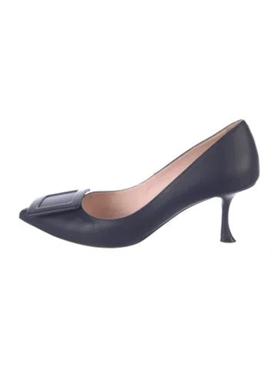 Pre-owned Roger Vivier Leather Pumps In Blue