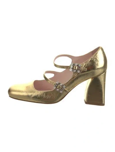 Pre-owned Roger Vivier Leather Pumps In Gold