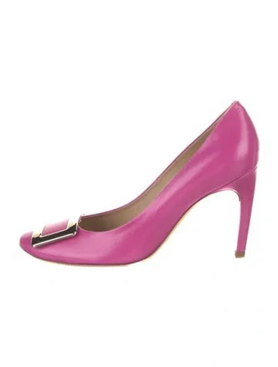 Pre-owned Roger Vivier Leather Pumps In Purple