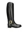 Roger Vivier "très Vivier Leather Boots In Black