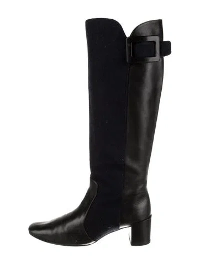 Pre-owned Roger Vivier Leather Riding Boots In Multi