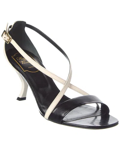 Roger Vivier Leather Sandal In Black