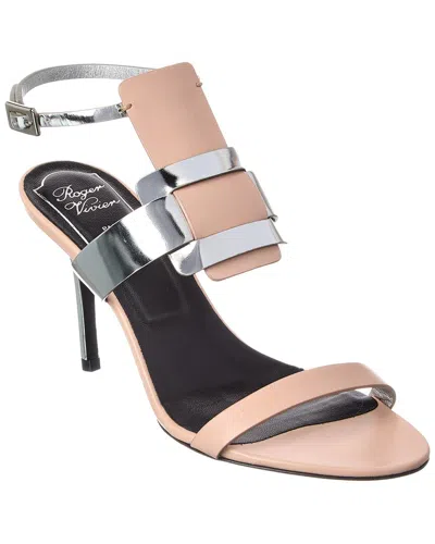 Roger Vivier Leather Sandal In Black