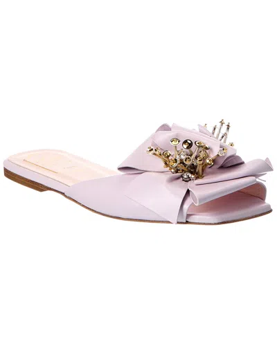 Roger Vivier Leather Sandal In Purple