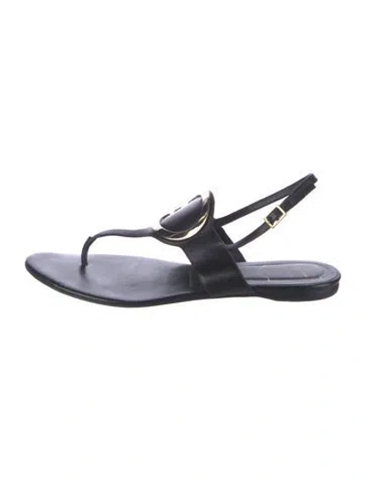 Pre-owned Roger Vivier Leather Sandals In Black