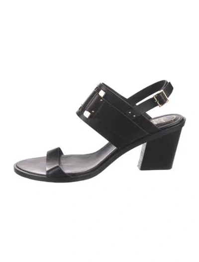 Pre-owned Roger Vivier Leather Sandals In Black