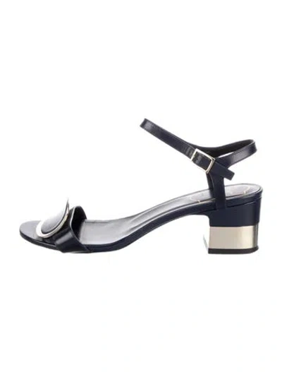 Pre-owned Roger Vivier Leather Sandals In Blue