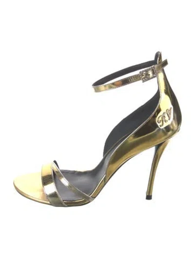 Pre-owned Roger Vivier Leather Sandals In Gold