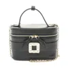 Roger Vivier Leather Shoulder Bag Black In Black