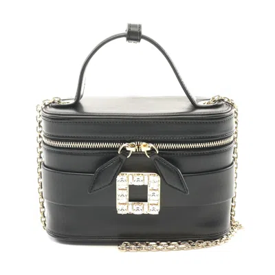 Roger Vivier Leather Shoulder Bag Black