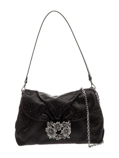 Pre-owned Roger Vivier Leather Shoulder Bag In Black