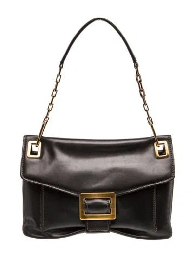 Pre-owned Roger Vivier Leather Shoulder Bag In Black