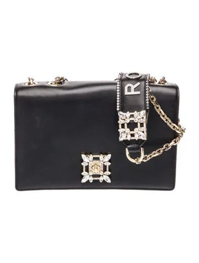 Pre-owned Roger Vivier Leather Shoulder Bag In Black