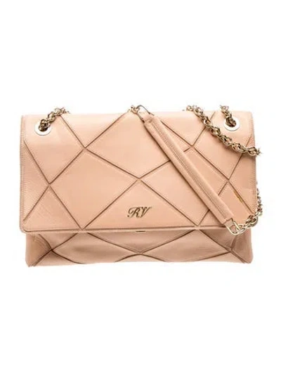 Pre-owned Roger Vivier Leather Shoulder Bag In Neutral