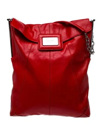 Pre-owned Roger Vivier Leather Shoulder Bag In Red