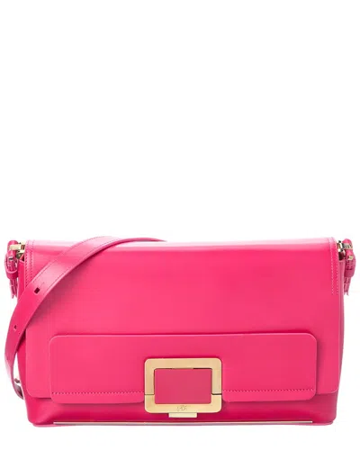 Roger Vivier Leather Shoulder Bag In Red