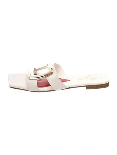 Pre-owned Roger Vivier Leather Slides In Neutrals