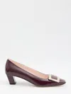 Roger Vivier Belle Vivier 45 Patent Leather Pumps In Red