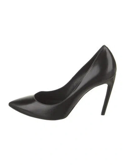 Pre-owned Roger Vivier Leather Slingback Sandals In Black