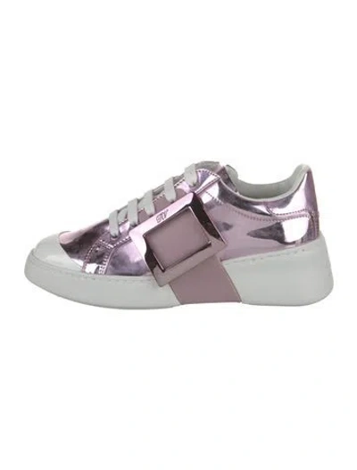 Pre-owned Roger Vivier Leather Sneakers In Purple
