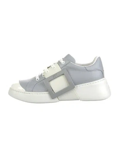 Pre-owned Roger Vivier Leather Sneakers W/ Tags In Blue