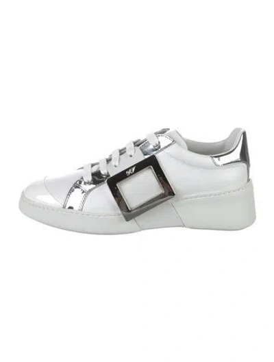 Pre-owned Roger Vivier Leather Sneakers W/ Tags In Silver