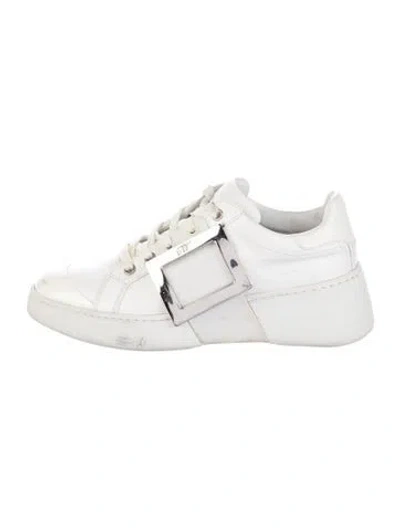 Pre-owned Roger Vivier Leather Sneakers In White