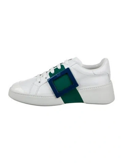 Pre-owned Roger Vivier Leather Sneakers In White