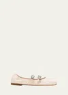 Roger Vivier "nappa Ballet Flats With Strass Buck In Cire