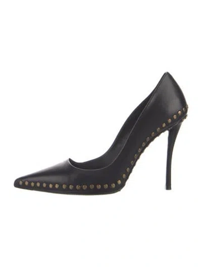 Pre-owned Roger Vivier Leather Studded Accents Pumps In Blue