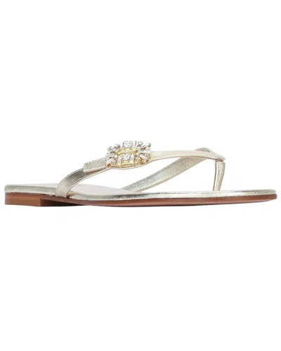 Roger Vivier Leather Thong Mule In Silver